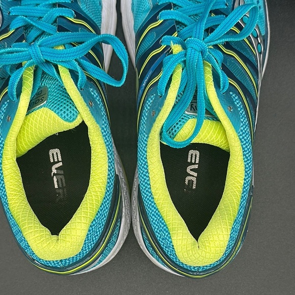 Saucony Women's Omni 16 Running Shoe Teal/Citron size 10 - Picture 4 of 6